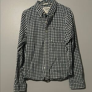 Men’s Abercrombie & Fitch Blue and White Checkered Shirt